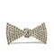 Crystal Rhinestone Triangular Bow Brooch Pin For Bridal DIY Crafts 2 Inch X 1 Inch